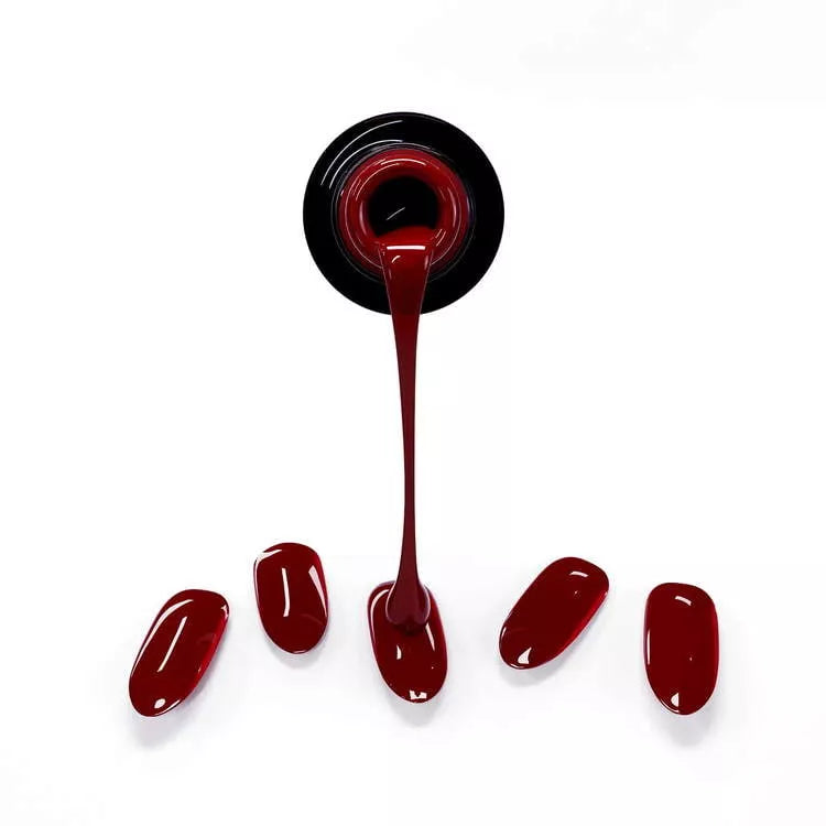 Dark Red - Easy On Gel Stickers M05