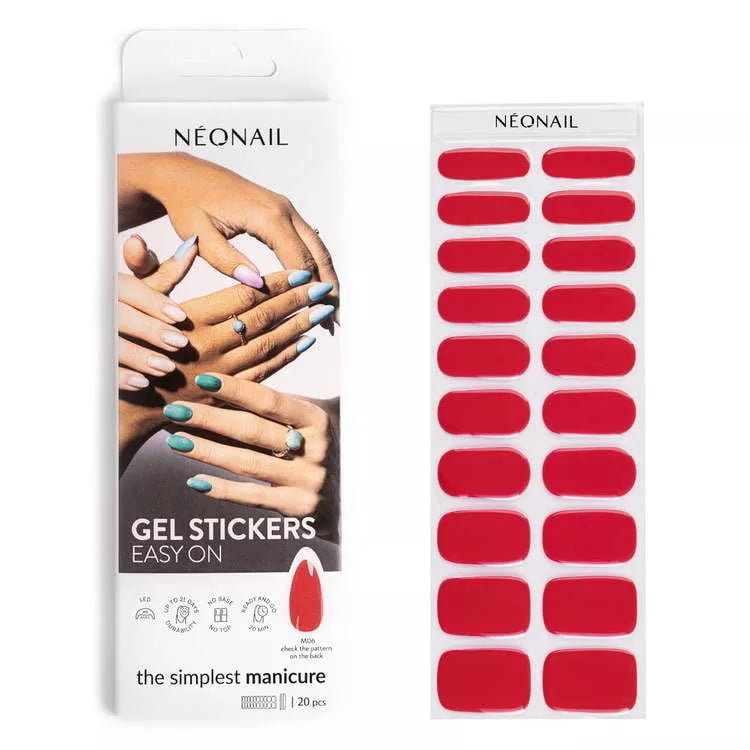 Classic Red  - Easy On Gel Stickers M06