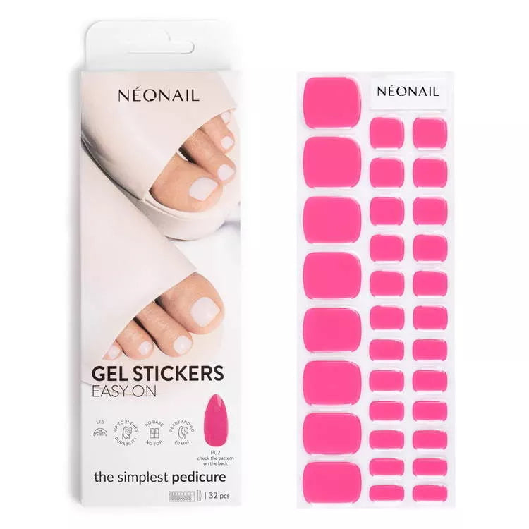 Neon Pink - Easy On Gel Stickers P02