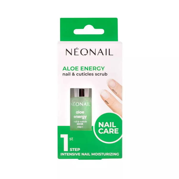 NÉONAIL Aloe Energy Nail and Cuticle Scrub 6.5ml, step 1 for intensive nail moisturizing and care.