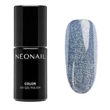 Polar Sparkle UV gel polish 7.2ml with blue Cat Eye effect on nail swatch, perfect for winter manicures.