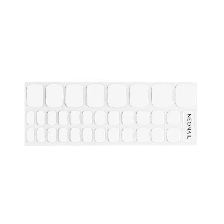 White Classic Pedicure  - Easy On Gel Stickers P04