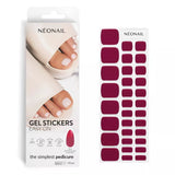 Burgundy Nails On The Feet - Easy On Gel Stickers P06