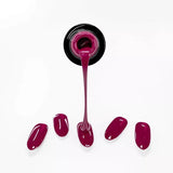 Burgundy Nails On The Feet - Easy On Gel Stickers P06