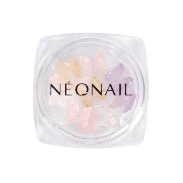 3D butterflies nail art ornaments in a clear container by NEONAIL, perfect for floral themed nail designs.