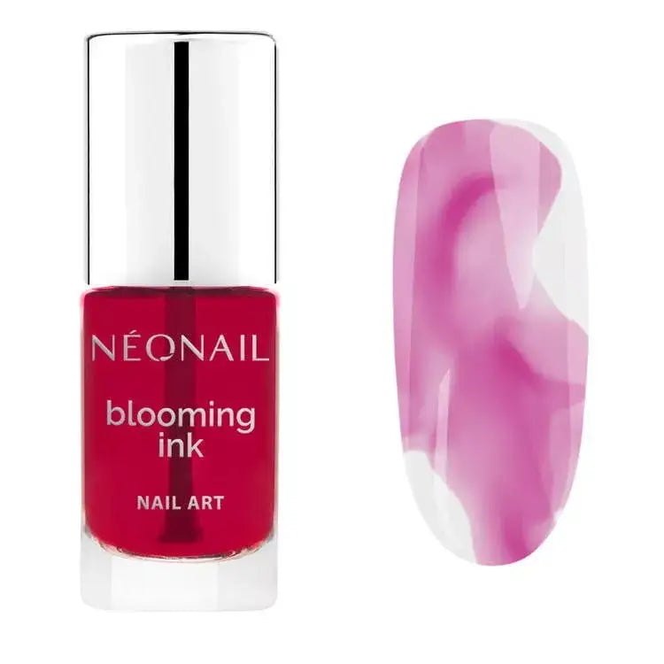 Pink Blooming Ink 7.2ml UV gel nail polish for creative manicures with a translucent cosmic blur effect.