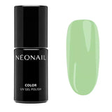 Eternal Fantasies UV gel polish in delicate green next to swatch, perfect for DIY gel nail kits at home.