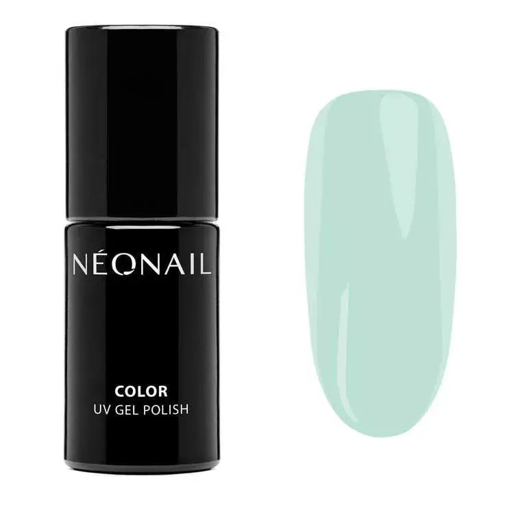 Cosmic Dreamscape UV gel polish by NEONAIL in mint color with swatch, ideal for spring manicures and nail care.