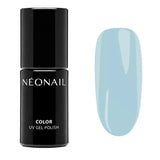 Sky Pulse UV gel polish bottle with pale blue swatch for perfect gel nails at home.