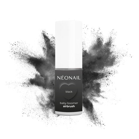 NÉONAIL Black Baby Boomer Airbrush spray powder for smooth ombre and aura nails, perfect for home nail kits.
