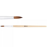 No 8 Gel Brush with high-quality bristles and ergonomic wooden handle, perfect for UV gel nail polish and nail care.