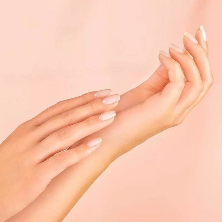 Beautifully manicured hands showcasing gel nails, perfect for UV gel nail polish and at-home nail care kits.