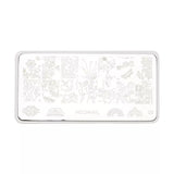 Stamping Plate 09 for easy nail art designs with UV gel polish. Perfect for home nail kits and nail care.