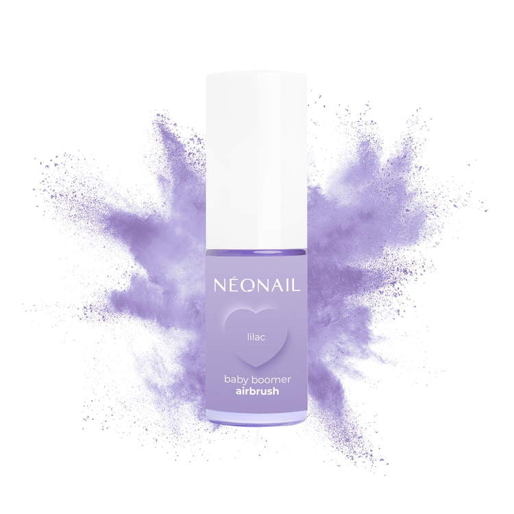 Lilac Baby Boomer Airbrush 5g, ideal for creating ombre and aura nail designs with UV gel polish.