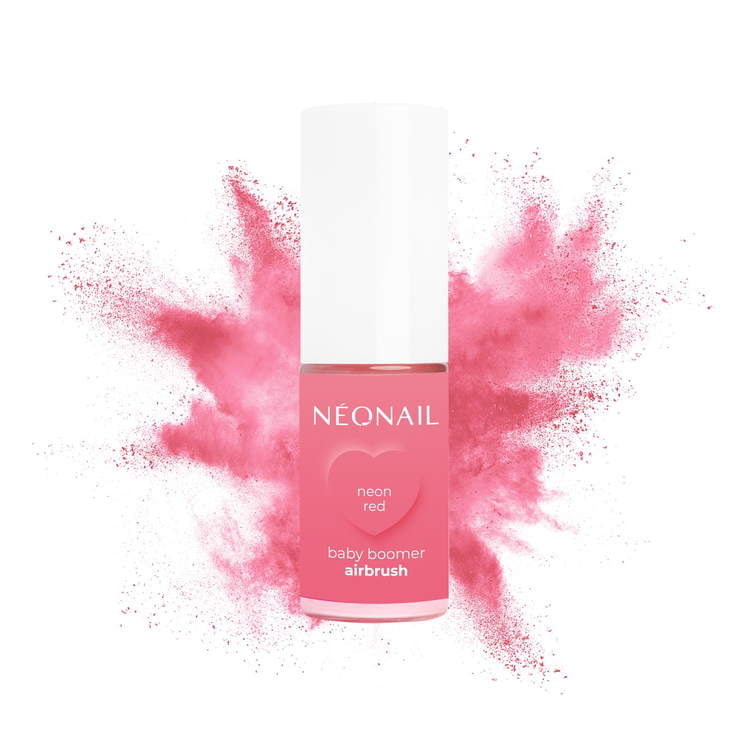 Neon Red BabyBoomer Airbrush 5g for vibrant UV gel nails and perfect ombre effects, quick and professional finish.