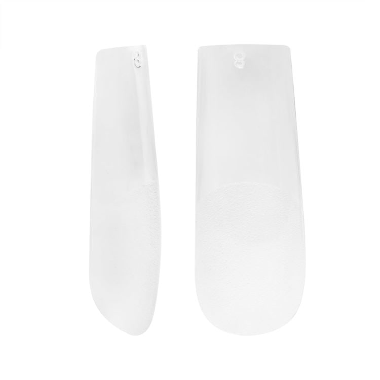 Clear Square Invisible Flexi Tips for gel nails, perfect for home nail kits and creating a stunning manicure.