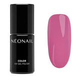 Ticket To Anywhere UV gel polish 7.2ml bottle and pink gel nails swatch for home nail care.
