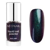 Chameleon Liquid Nail Powder 01 by NEONAIL with shimmering effects on nail art, perfect for DIY manicures.
