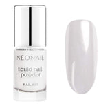 Nail art liquid powder in chrome shade with glossy finish, ideal for UV gel nail polish and stunning manicure at home.