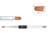 Expert Oval Gel Brush 04 with synthetic bristles for precise gel nail application, 9mm length, 4mm width.