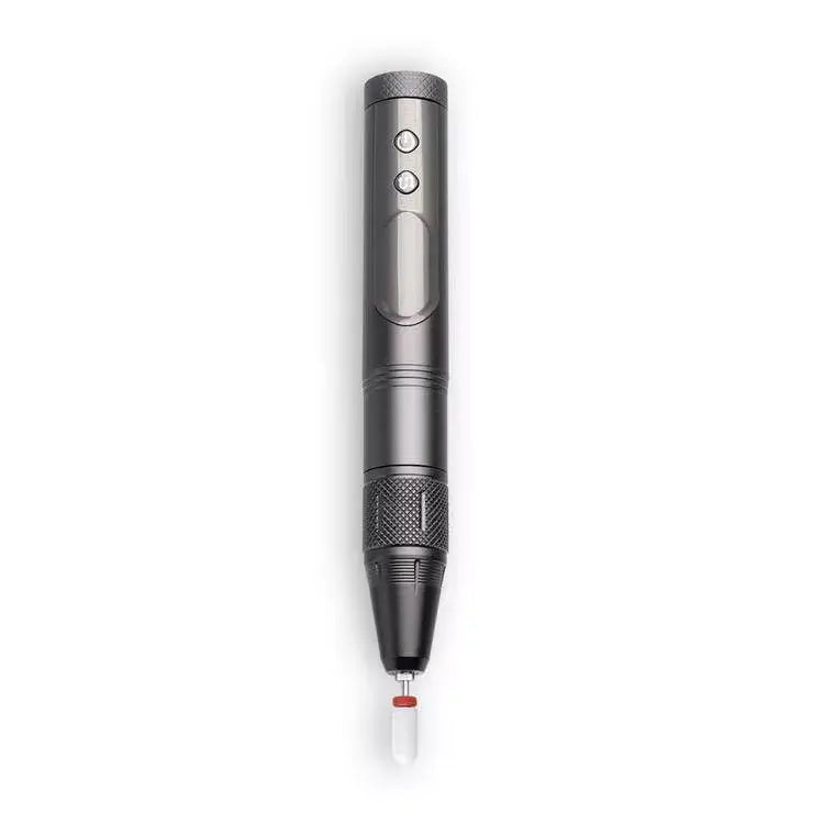 Cordless Nail Drill Pen in graphite, perfect for beginners in gel nails and home nail care.