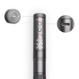 Close-up of the PEN Nail Drill in graphite color, showcasing buttons and USB port for charging.