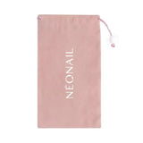 Pink drawstring bag with NEONAIL logo, perfect for storing nail care products and accessories.