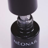 NÉONAIL Top Crush UV/LED gel polish bottle showcasing matte finish and black particles, perfect for stylish gel nails.