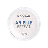 Arielle Effect 08 shiny nail powder with blue and white particles for UV gel nail polish styling.