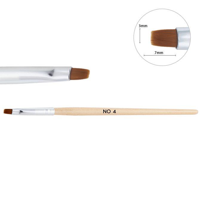 NeoNail - Natural wooden brush for gel No.4