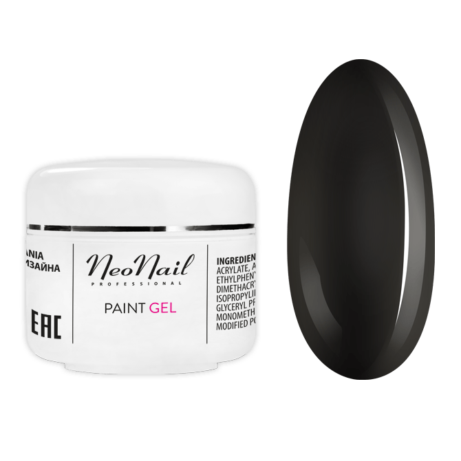 NeoNail - Paint UV/LED Gel 5 ml - Black Pearl