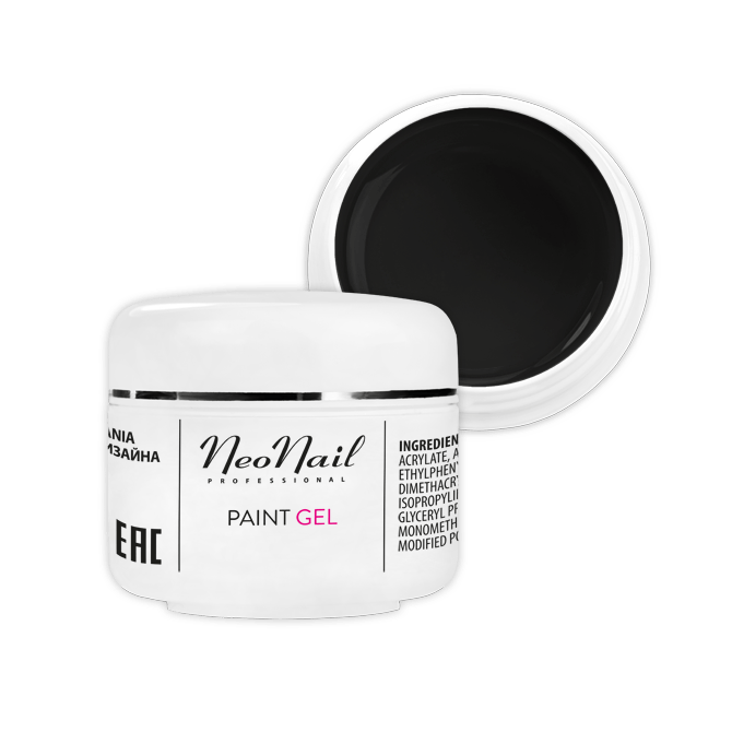NeoNail - Paint UV/LED Gel 5 ml - Black Pearl