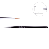 Expert nail art brush 1/1 with 10mm Kolinsky bristles, ideal for precision decorating and professional nail designs.