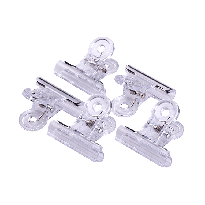 Professional plastic clips for nail styling, perfect for creating beautiful shapes in expert gel polish applications.