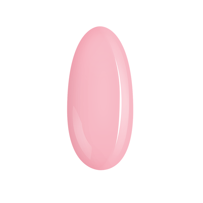 Expert UV gel polish in soft pink shade on a nail tip for perfect nail art application.