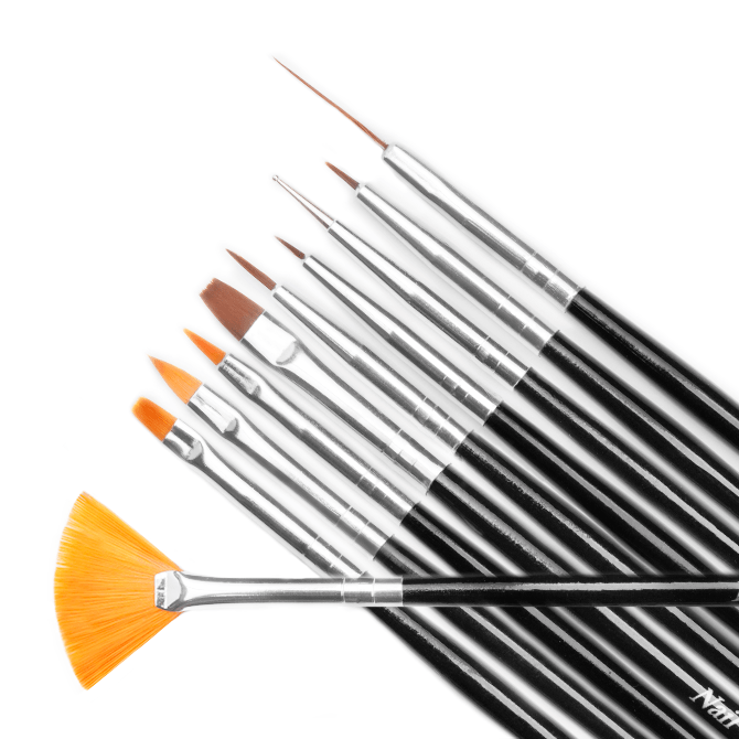 Neonail - Set of 10 synthetic brushes