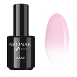 Expert Baby Boomer Base 15ml bottle and pink nail swatch for elegant hybrid manicure.