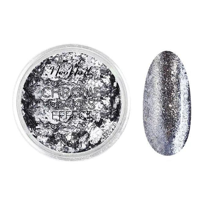 NeoNail Powder Chrome Flakes Effect NO. 01