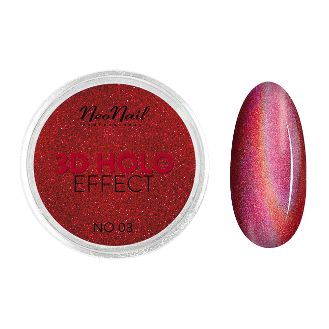 NeoNail 3D Holo Effect 03 - Sparkling Red Nails
