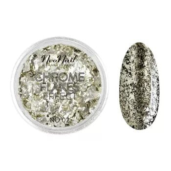 NeoNail Powder Chrome Flakes Effect No. 02