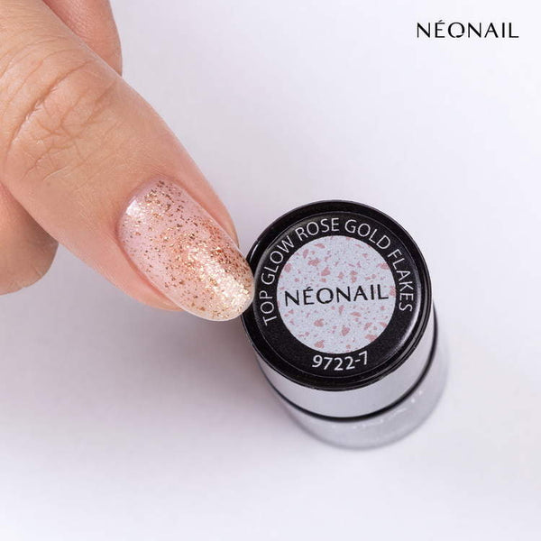Neonail - Top Glow Rose Gold Flakes 7.2 ml